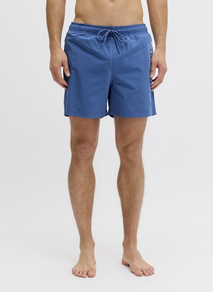 JACK & JONES Logo Drawstring Swim Shorts - Image 1